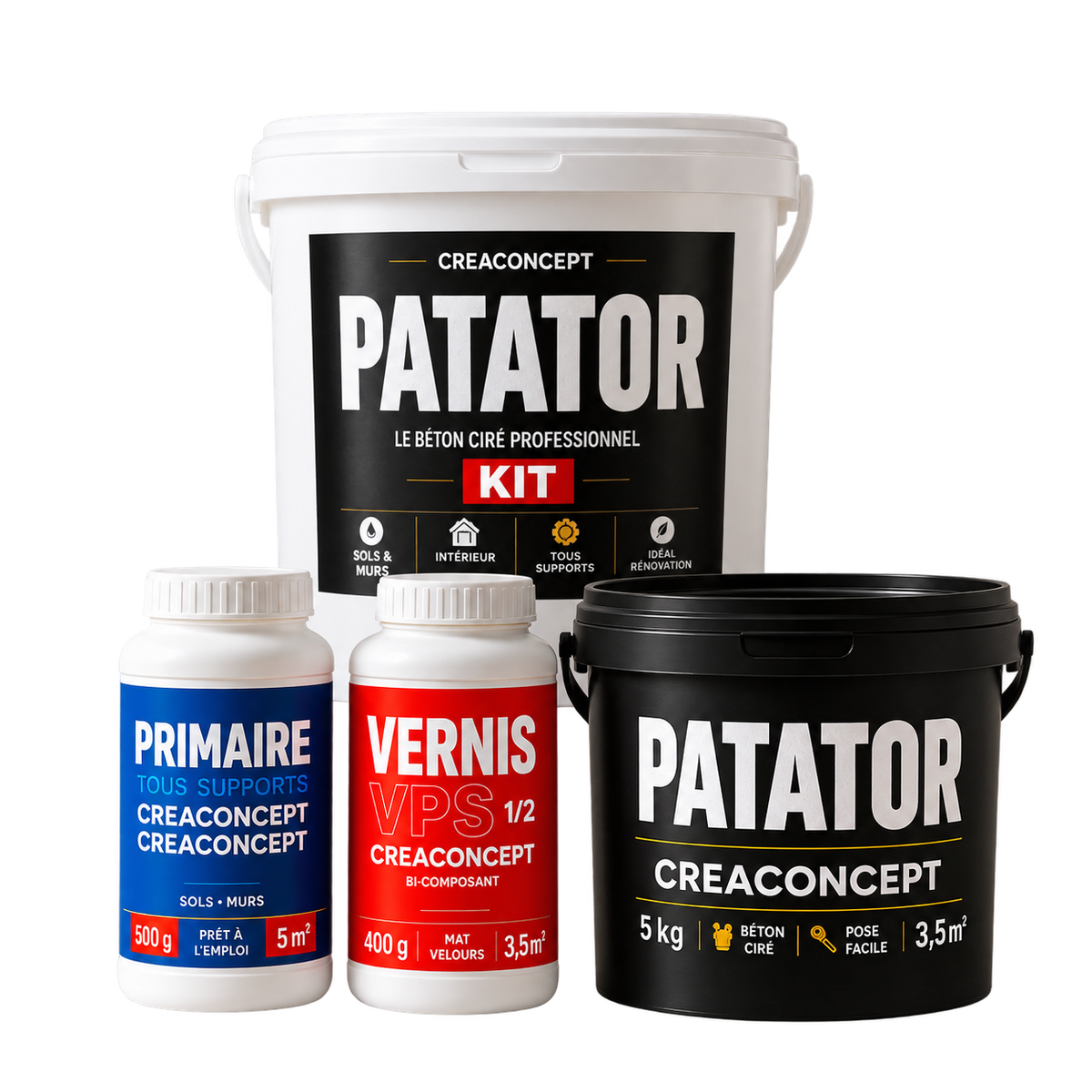 Kit 3,5m² | Béton ciré Patator 5 KG